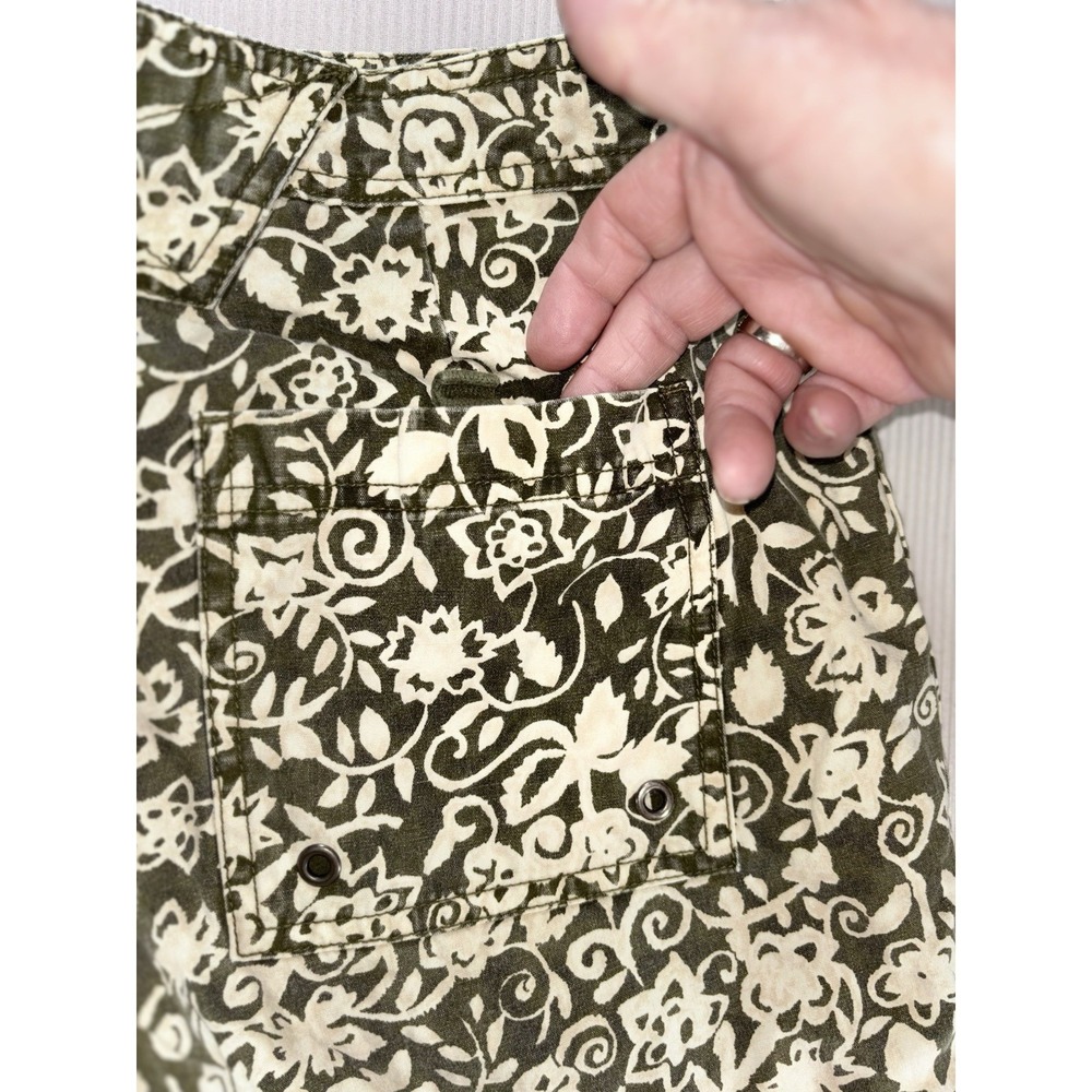 Vintage Y2K Abercrombie & Fitch Floral Denim Shorts Women's 4 Green Hong Kong - Picture 8 of 9